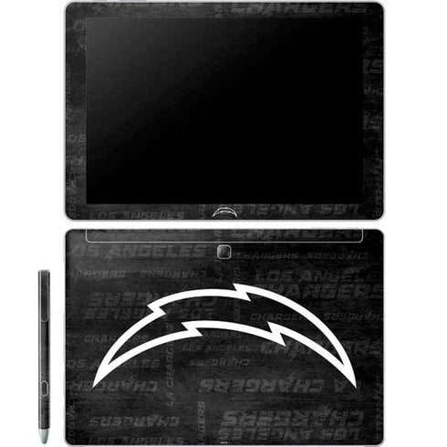 NFL Los Angeles Chargers Black & White Galaxy Book 12in Skin